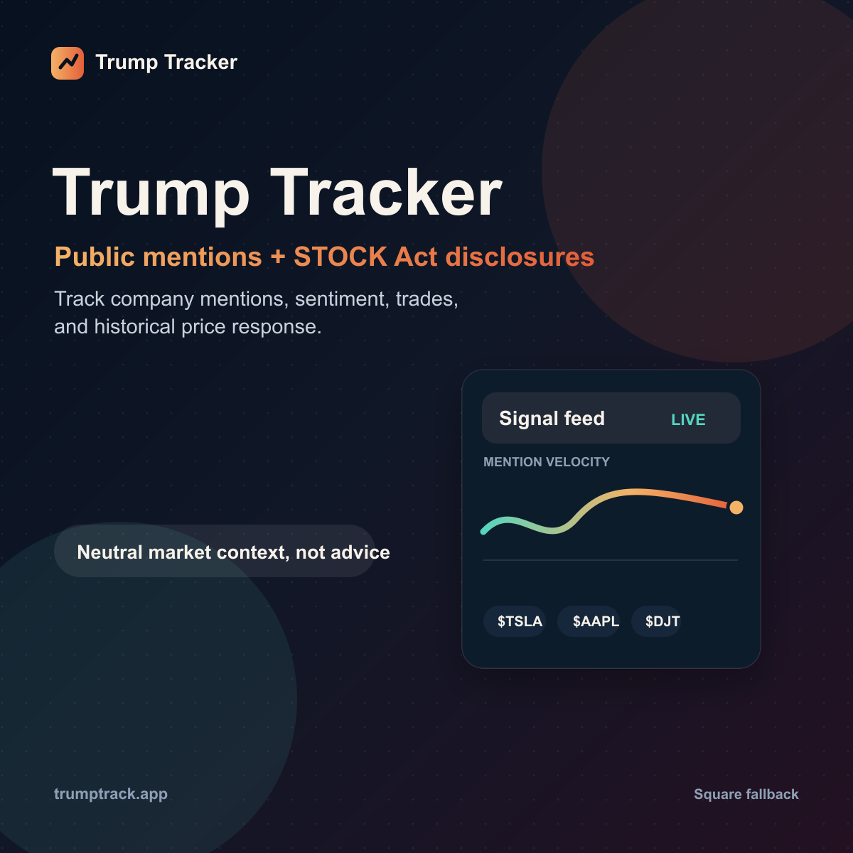 Live feed · Trump Tracker